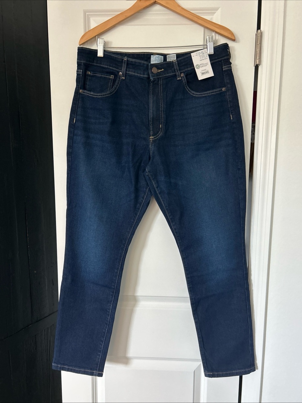 Time and Tru Women's High Rise Skinny Jeans, Dark Wash- Size 16 NWT